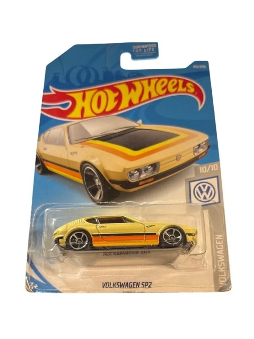 Die Cast Hot Wheels Volkswagen SP2 Car 1:64 Limited Edition 119/250 2017 Yellow